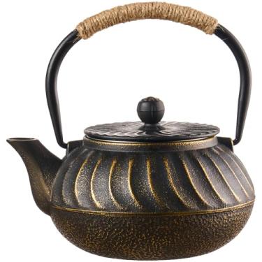 Imagem de PARACITY Bule de chá japonês de ferro fundido 700 ml/652 g, bule de chá para fogão, bule de chá com infusores de aço inoxidável para chá solto, chá de água quente fervente, presentes de dia das mães