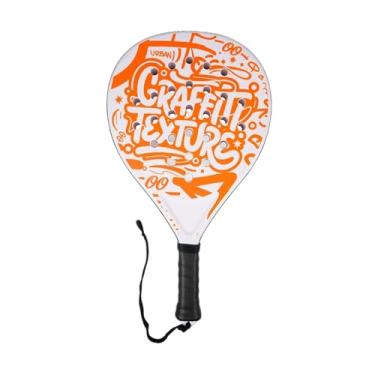 Imagem de KiBcsLic Raquete de Padel - Equipamento Esportivo para Boa Forma, Controle de Bola, Agilidade, Iniciantes, Núcleo em Epe, Ideal para Parques e Jardins, Branco E Laranja