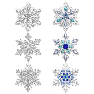 Imagem de Conjunto de 9 broches de Natal para mulheres, broche de Natal, botas de boneco de neve, caixa de presente, árvore de Natal, carro, floco de neve, joias para decorações de Natal, One Size, Metal, Sem