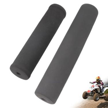 Imagem de Almofada de guidão transversal, pacote com 2 protetores de guidão de espuma redonda para motocicleta, protetor de guidão para bicicleta de motocross quadriciclo, almofada de espuma de alta densidade