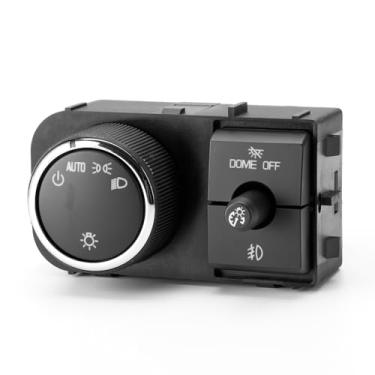 Imagem de Interruptor de intensidade de luz de farol para Chevy Silverado Avalanche Suburban Tahoe GMC Sierra Yukon XL 1500 2500 3500 Classic Instrument Panel Dome Lamp Fog Light Switch Control 25858705