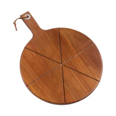 Imagem de Tábua de Cortar para Pizza | 6 Sulcos Tabuleiro Grande,Tábua de para Pizza com Pá - para Cozinha Doméstica Acessórios para Forno de Assar para Servir Charcutaria Carne Queijo Pão e