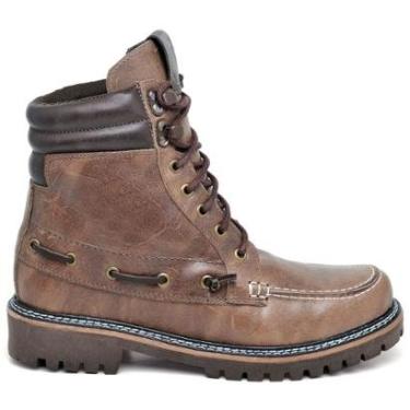 Imagem de Bota Titanium Tento Coturno em Couro Fóssil Cano Médio-Masculino