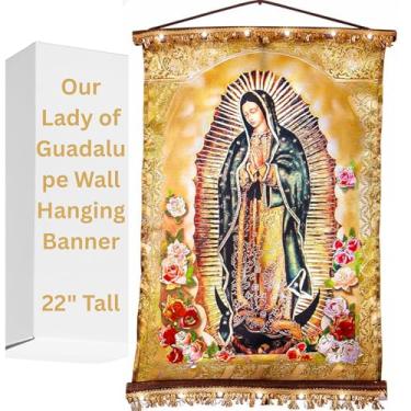 Imagem de Banner Virgen de Guadalupe - San Miguel Arcangel - Arte de parede católica - Arcangel Miguel - Arte de parede da Virgem Maria - Cuadro de la Virgen de Guadalupe - Arte Católica - Imagenes Catolicas