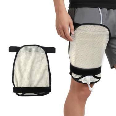 Imagem de Suporte de bolsa de cateter, bolsa de perna com bolso para bolsas de coleta de urina, suprimentos de cateter com alça ajustável, bolsas de perna de cateter para homens e mulheres cadeiras de rodas