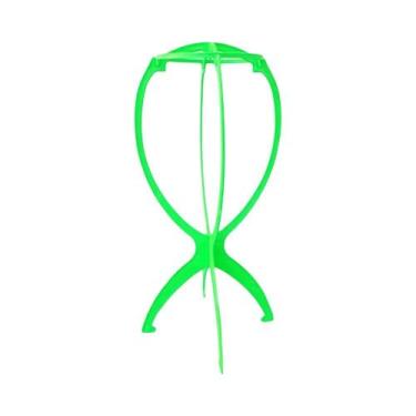Imagem de Suporte De Peruca Dobrável Portátil Ajustável De Plástico Durável Para