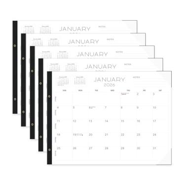 Imagem de Calendário de mesa de janeiro de 2026 a junho de 2027 grande, 55 x 43 cm, calendário de mesa com capa de plástico, 18 meses, seção de anotações