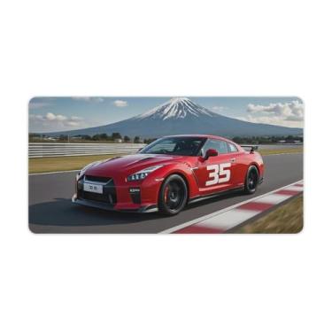 Imagem de HouLaiZhe JDM R35 Fuji Speedway Sprint Gaming Mouse Pads JDM Car Desk Pads Grandes Mousepads para teclado de mesa, computador Mat30 x 60 cm