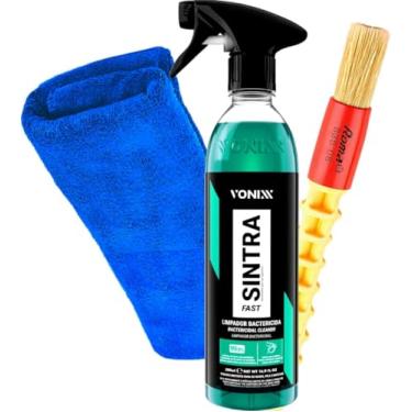 Imagem de Sintra Fast Limpador Bactericida Multiação Limpeza Geral Automotiva Pincel de Limpeza Pano Toalha Microfibra
