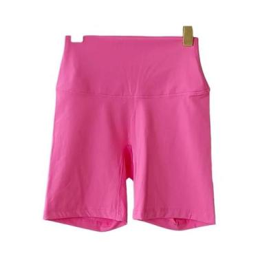 Imagem de Shorts De Yoga Femininos De Cintura Alta, Ajuste Slim, Levanta O Bumbu