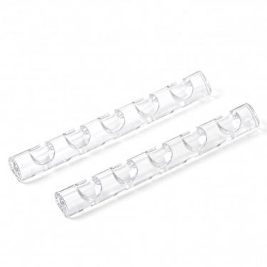 Imagem de VANTOBEST Pacote com 2 porta-canetas de cristal de 8,15 × 0,39 × 0,35 polegadas, suporte de pincéis de acrílico transparente, organizador de pincéis de maquiagem, pincéis de arte de unhas, canetas de