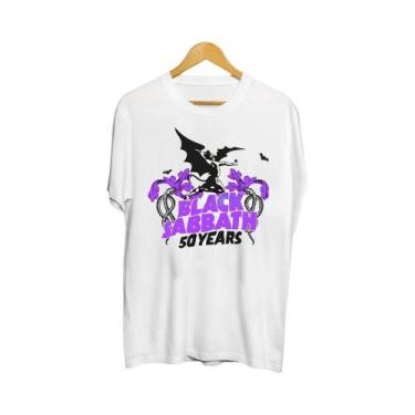Imagem de Preto metal rock band t camisa masculina moda casual gráfico manga cur