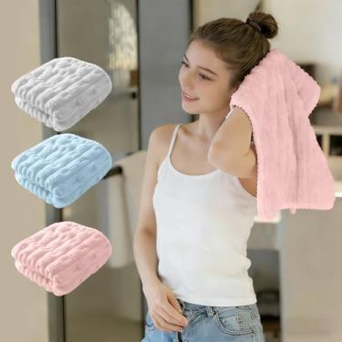 Imagem de Conjunto de toalhas listradas de 30,5 x 30,5 cm, pacote com 3 panos de rosto de banheiro leves e extra absorventes