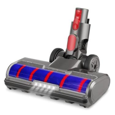 Imagem de Hujscufdjy Compatível com Dyson V7 V8 V10 V11, escova elétrica de sucção de piso para aspirador de pó, acessórios de cabeça de rolo de veludo macio (escova de piso de veludo macio turbo)