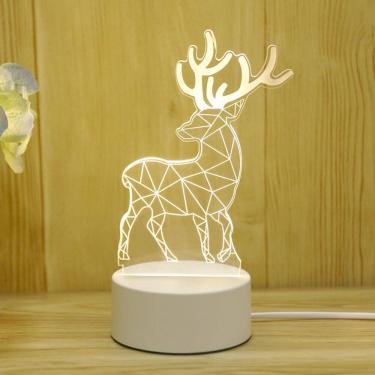 Imagem de Luz noturna LED 3D Sikas Deers que muda de cor para crianças