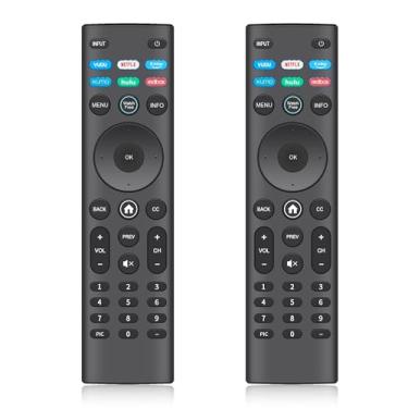 Imagem de 【Pacote com 2】 Controle remoto de substituição para Smart TV VIZIO para XRT140 XRT136 XRT260 XRT270 com 6 botões de atalho Controle remoto universal para Vizio Smartcast série D/E/M/P/PX/V/OLED - sem