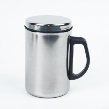 Imagem de Cloudpower Caneca de viagem de café isolada a vácuo copo térmico de aço inoxidável com alça larga tampa segura para chá bebidas quentes e frias uso interno e externo 350 ml 500 ml (350 ml)