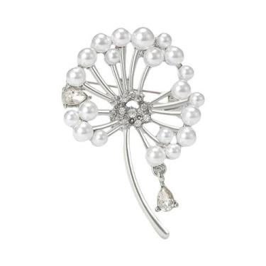 Imagem de Broches De Pérola Com Strass Em Forma De Dente-de-Leão Para Mulheres, 