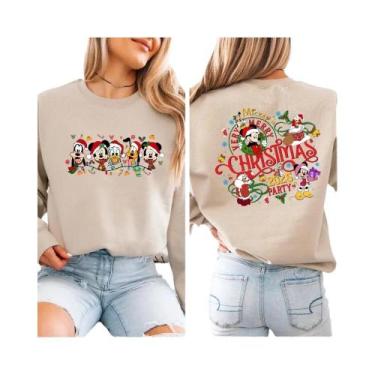 Imagem de Camisola De Natal Da Disney Para Meninos E Meninas, Manga Comprida, Ou