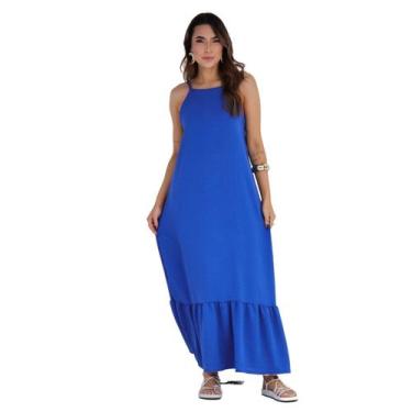 Imagem de Vestido Feminino Longo Alfaiataria Duna com alças Reguláveis - IV STOR