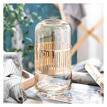 Imagem de KEG801302 Vasos para flores, vaso de flores de interior, minimalista, hidropônico, estético, nórdico, moderno, vertical, vaso moderno, vasi per fiori, item de decoração de casa, vaso decorativo (médio