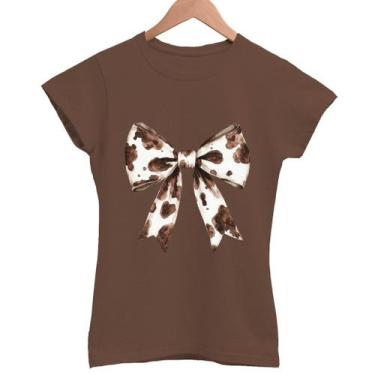 Imagem de Camiseta Cowgirl Feminina T-Shirt Country Western Estampa Laço Moda Ro