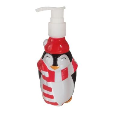 Imagem de Generic Dispensador de sabonete líquido natalino, frasco vazio recarregável para condicionador, detergente para louça, ideal para casa de campo, escritório e, Pinguim