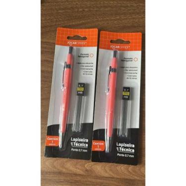 Imagem de kit Lapiseira Técnica + tubo 12 grafites Hexagonal 0.7mm Jocar GRATIS 