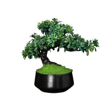 Imagem de Bonsai artificial, decoração de árvore de simulação interna, decoração de Feng Shui, mesa de plantas em vasos pequenos, ornamentos de vegetação falsa, árvore de bonsai artificial