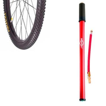 Imagem de Mini Bomba Ar Pneu Bike Câmara Infláveis C/ Mangueira - Rod