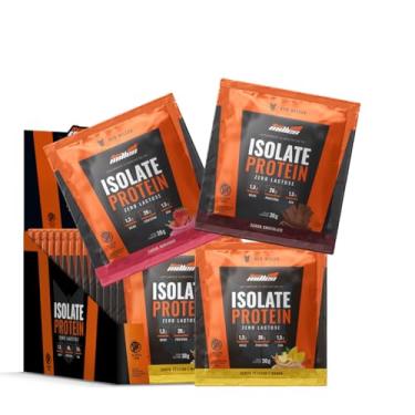 Imagem de Kit 15 Sache 30g Isolate Protein (5 Chocolate 5 Morango 5 Pessego com Manga) 15X30g
