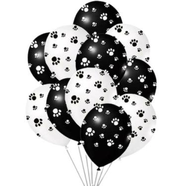 Imagem de Balão Patinhas Sortido 25un Festa Decoração Aniversario Pet - sao roqu