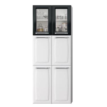 Imagem de Paneleiro Duplo Luce 6 Portas 70cm Ipldv-70 Mx Itatiaia Branco Com Preto