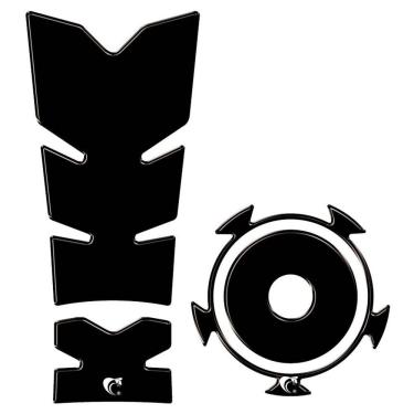 Imagem de Kit Protetor Tanque E Bocal Adesivo Moto Yamaha Fz15 Ano 2022/2023 Preto