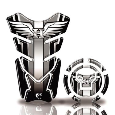 Imagem de Kit Protetor Tanque Adesivo Moto Honda Acima 2018 Preto Preto