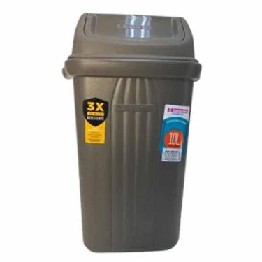 Imagem de Cesto C/tampa Basculante 10l Cinza R.281/20 Sanremo
