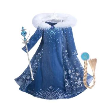 Imagem de Vestido De Princesa Elsa Frozen Para Meninas, Fantasia De Rainha Da Ne