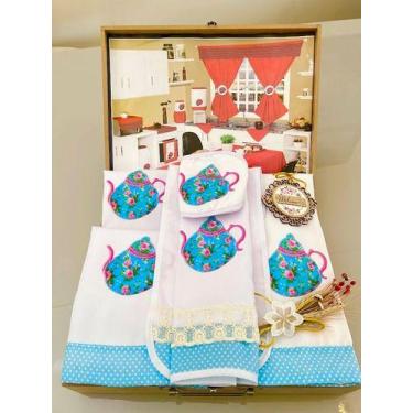 Imagem de Jogo De Cozinha Completo 12 Peças C/cortina E Toalha De Mesa - VL Enxo