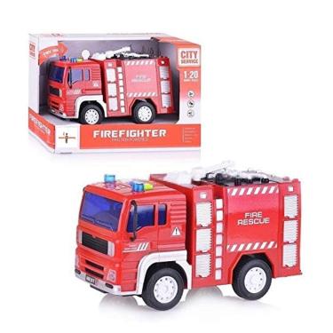 Imagem de Caminhão Bombeiro com Luz e som 1:20 Fricção - Brink Center