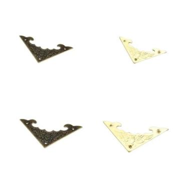 Imagem de Suportes De Canto De Ferro Antigos 12 Peças, Protetores De Pé Para Cai