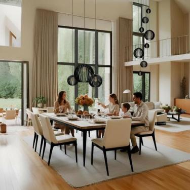 Imagem de Conjunto Lustres Para Sala de Estar e Sala de Jantar Mix - Preto - Ota