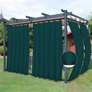 Imagem de Cortinas de pátio ao ar livre Easy-Going Teal 54x120cm 2 painéis