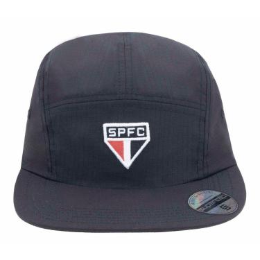 Imagem de Boné São Paulo Bordado Frontal Hipstop Supercap Preto-Masculino