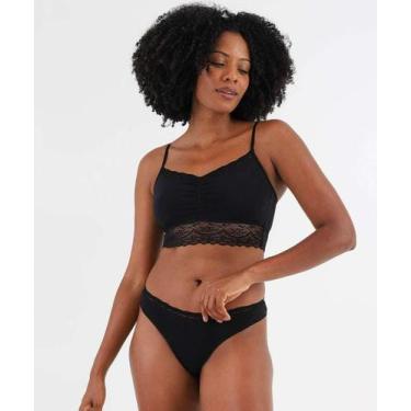 Imagem de Calcinha Fio Dental Renda Marisa Preto-27095, Preto, M