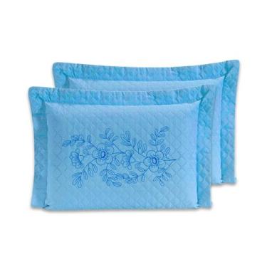 Imagem de Kit 2 Porta Travesseiros 70cmx50cm Matelado E Bordado - Bem Me Quer En