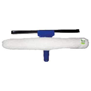 Imagem de Rodo Combinado 2 em 1 Limpa Vidros Microfibra 35cm Sem Cabo Para Limpe