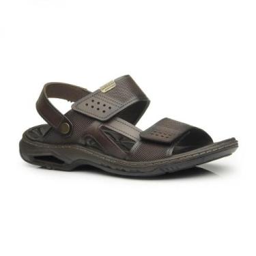 Imagem de Sandalia pegada em couro ref 133206 masculino, 40, Marrom escuro