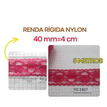 Imagem de Renda Rígida Poliamida 20mm 37mm 50mm 100mm Várias larguras Nylon RNyl