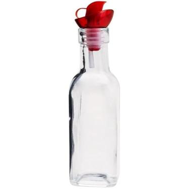 Imagem de Garrafa 200ml 19cm Para Azeite De Vidro Sodo-Calcico Com Tampa Plástic