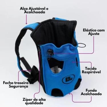 Imagem de Canguru para pet b.live in pet - BLIVE IN PET, Azul, P